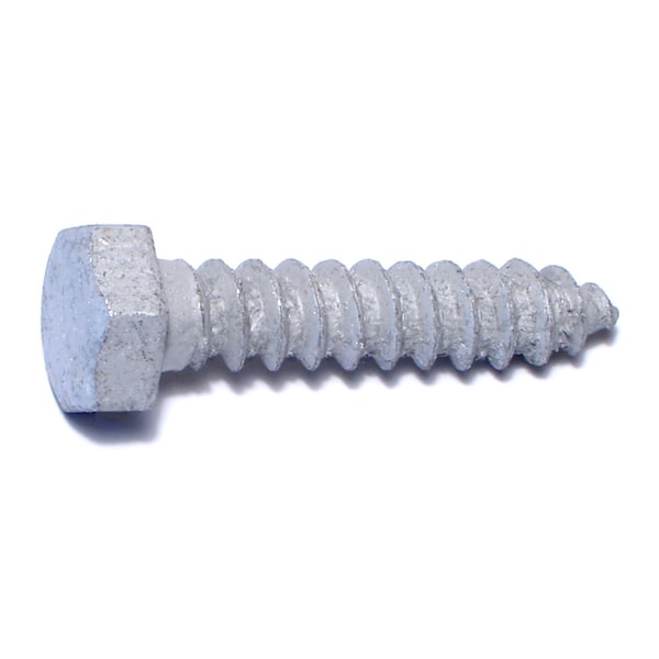 Lag Screw, 5/16 in, 1-1/2 in, Steel, Hot Dipped Galvanized Hex Hex Drive, 100 PK